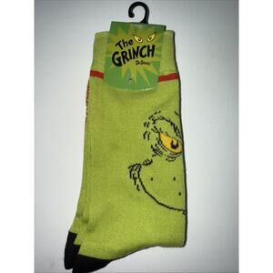 NWT Men’s The Grinch Dr. Seuss Christmas Crew Socks – Size 10–13